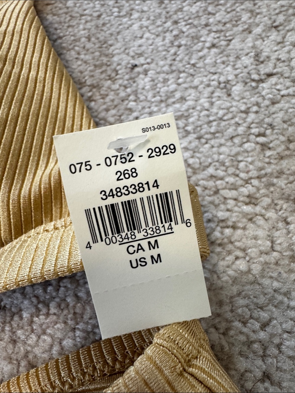 aerie sz M NWT Ribbed Gold Cheeky Bikini Medium NEW - Picture 4 of 10